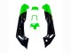 1998-2003 Kawasaki ZZR600 Motorcycle Fairings - Green Black Monster Elf UK