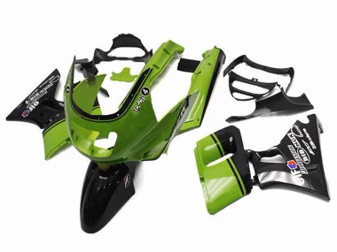 Cheap 1998-2003 Kawasaki ZZR600 Motorcycle Fairings - Green Glossy Black Elf Touch4 Bridgestone UK