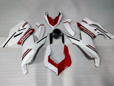 Cheap 2020-2024 Ducati Panigale V2 Motorcycle Fairings - White Red Glossy Black UK