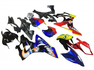 Cheap 2009-2014 BMW S1000RR Motorcycle Fairings - Red Blue Yellow Shark UK