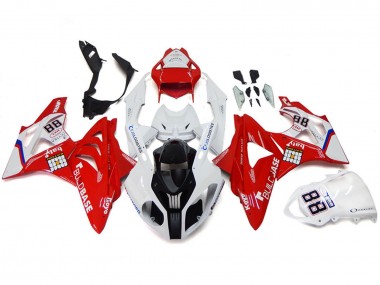 Cheap 2009-2014 BMW S1000RR Motorcycle Fairings - White Red UK