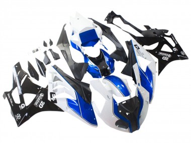 Cheap 2009-2014 BMW S1000RR Motorcycle Fairings - White Blue Glossy Black Castrol UK