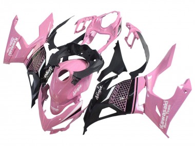 Cheap 2018-2024 Kawasaki Ninja 400 Motorcycle Fairings - Pink Matte Black Honeycomb UK