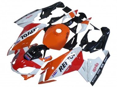 Cheap 2006-2011 Aprilia RS125 Motorcycle Fairings - White Orange Red Repsol UK