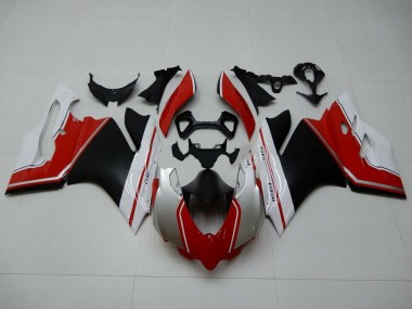 Cheap 2011-2014 Ducati 1199 Motorcycle Fairings - White Red Matte Black UK