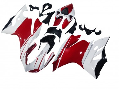 Cheap 2011-2014 Ducati 1199 Motorcycle Fairings - White Red Glossy Black UK