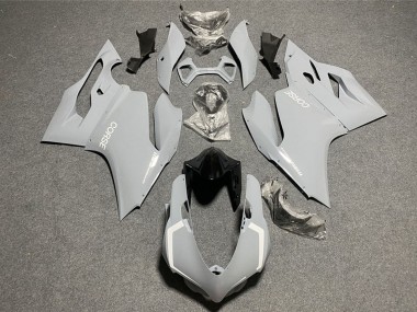 Cheap 2011-2014 Ducati 1199 Motorcycle Fairings - Light Nardo Grey White Corse UK