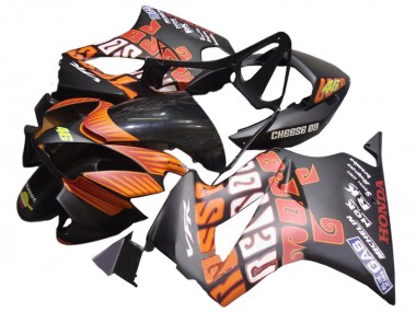 Cheap 2002-2013 Honda VFR 800 Motorcycle Fairings - Matte Black Orange Rossi Repsol 46 UK