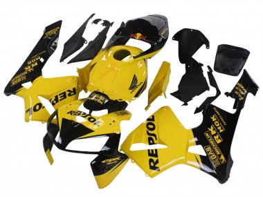 Cheap 2005-2006 Honda CBR600RR Motorcycle Fairings - Yellow Black Repsol UK