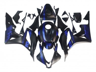 Cheap 2007-2008 Honda CBR600RR Motorcycle Fairings - Matte Black Blue Repsol UK