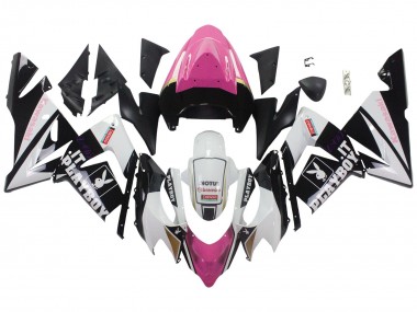 Cheap 2004-2005 Kawasaki ZX10R Motorcycle Fairings - Black Pink White Playboy Motul UK