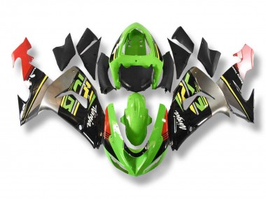 Cheap 2006-2007 Kawasaki ZX10R Motorcycle Fairings - Green Grey Red Black Yellow UK