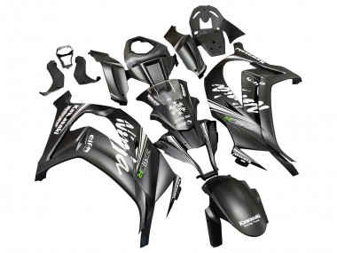 Cheap 2011-2015 Kawasaki ZX10R Motorcycle Fairings - Matte Black Green Elf UK
