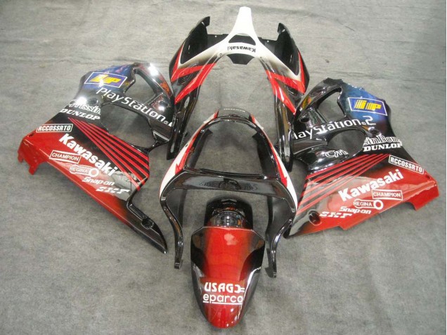 2000-2002 Kawasaki ZX6R Motorcycle Fairings - White Red Black PlayStation 2 UK