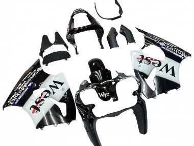 Cheap 2000-2002 Kawasaki ZX6R Motorcycle Fairings - Glossy Black White West Michelin UK