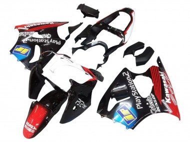 Cheap 2000-2002 Kawasaki ZX6R Motorcycle Fairings - Glossy Black Red Blue Red PlayStation 2 UK