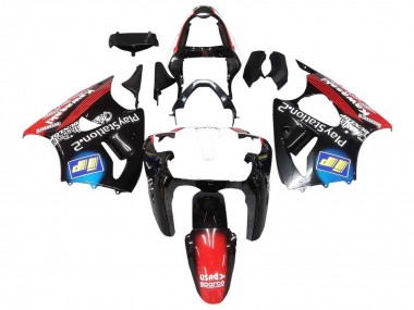 Cheap 2000-2002 Kawasaki ZX6R Motorcycle Fairings - Glossy Black Red Blue Red PlayStation 2 UK
