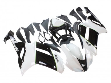 Cheap 2007-2008 Kawasaki ZX6R Motorcycle Fairings - Black White Ninja UK