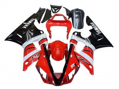 Cheap 2000-2001 Yamaha YZF 1000 R1 Motorcycle Fairings - Red White Glossy Black UK