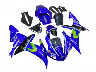 Cheap 2002-2003 Yamaha YZF 1000 R1 Motorcycle Fairings - Blue Black Green MoviStar ENEOS Monster UK