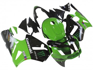 Cheap 2002-2006 Kawasaki ZX12R Motorcycle Fairing - Green Glossy Black Elf Touch4 Monster UK