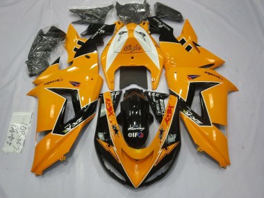 Cheap 2006-2007 Kawasaki ZX10R Motorcycle Fairings - Orange White Black Racing Elf UK