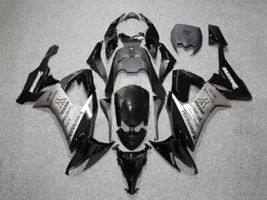 Cheap 2008-2010 Kawasaki ZX10R Motorcycle Fairings - Glossy Black Grey Bridgestone Motul UK