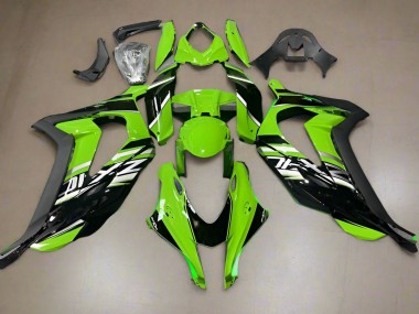 Cheap 2016-2020 Kawasaki ZX10R Motorcycle Fairings - Green Glossy Black UK