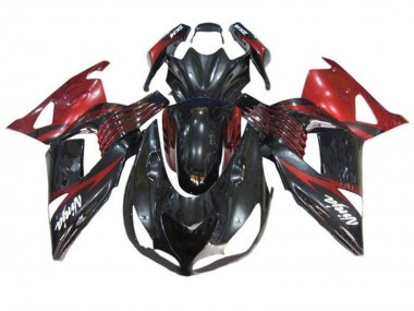 Cheap 2006-2011 Kawasaki ZX14R ZZR1400 Motorcycle Fairings - Red Glossy Black White Decal UK