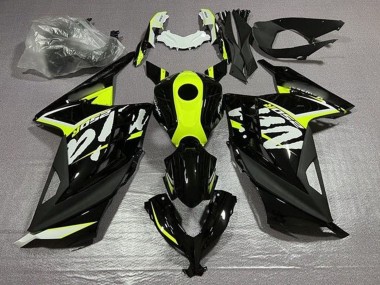 Cheap 2013-2024 Kawasaki EX300 Motorcycle Fairings - Glossy Black Neon Yellow White UK