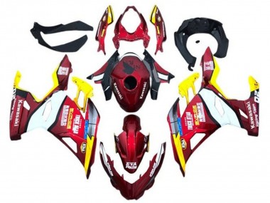 Cheap 2018-2024 Kawasaki Ninja 400 Motorcycle Fairings - Red Yellow White Blue Eva Racing UK