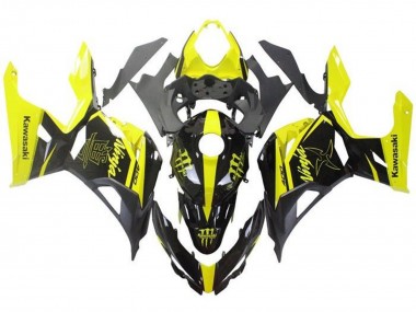 Cheap 2018-2024 Kawasaki Ninja 400 Motorcycle Fairings - Yellow Black Monster UK