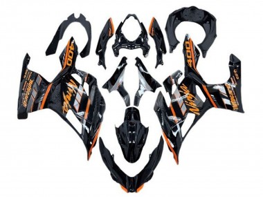 Cheap 2018-2024 Kawasaki Ninja 400 Motorcycle Fairings - Glossy Black Orange Grey UK