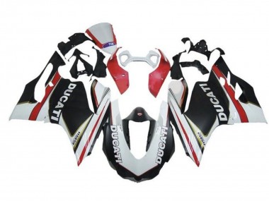 Cheap 2011-2014 Ducati Panigale 1199 Motorcycle Fairings - White Red Matte Black UK