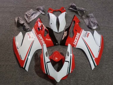 Cheap 2011-2014 Ducati Panigale 1199 Motorcycle Fairings - White Red Green Glossy Black Corse UK
