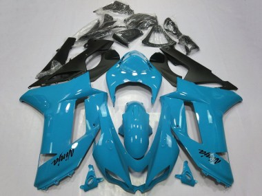 Cheap 2007-2008 Kawasaki ZX6R Motorcycle Fairings - Blue Black UK