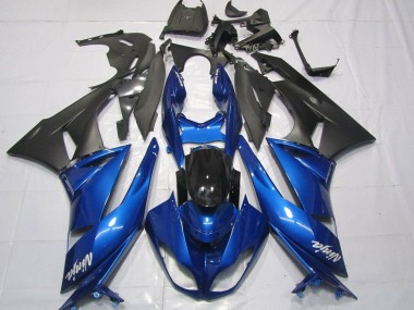 Cheap 2007-2008 Kawasaki ZX6R Motorcycle Fairings - Blue Matte Black White UK