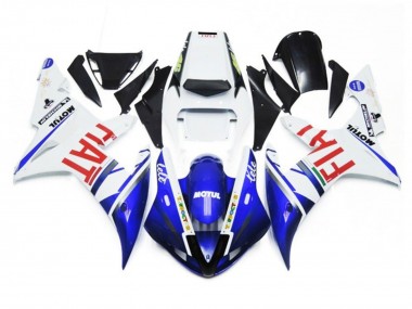 Cheap 2002-2003 Yamaha YZF 1000 R1 Motorcycle Fairings - White Blue Red Fiat Motul UK