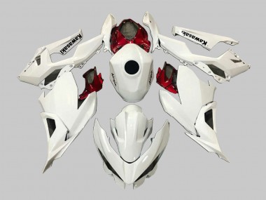 Cheap 2018-2024 Kawasaki EX400 Motorcycle Fairings - White Red Black UK