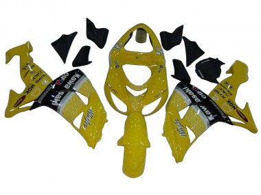 Cheap 2006-2007 Kawasaki ZX10R Motorcycle Fairings - Yellow Silver Black Elf UK