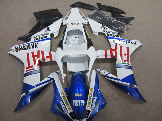 2004-2006 Yamaha YZF R1 Motorcycle Fairings - White Blue Red Fiat Motul UK