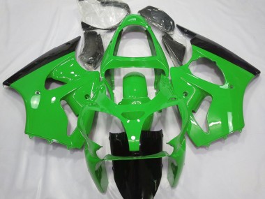 2000-2002 Gloss Green & Black Kawasaki ZX6R Motorcycle Fairing
