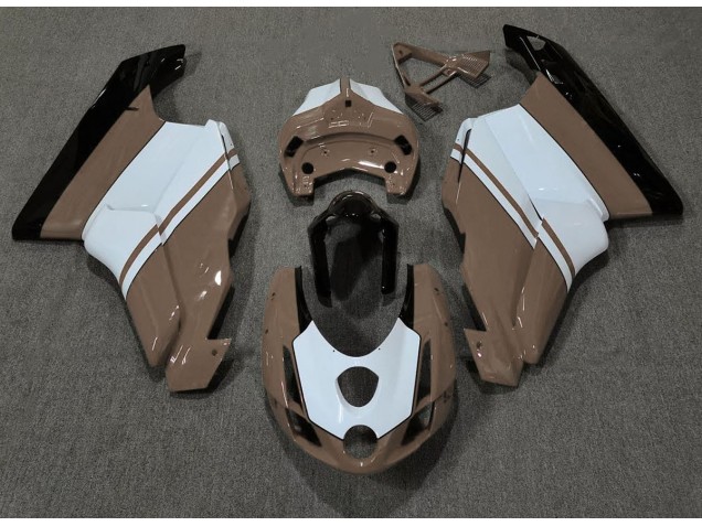 2003-2004 Gloss Brown & White Ducati Ducati 749 999 Motorcycle Fairing