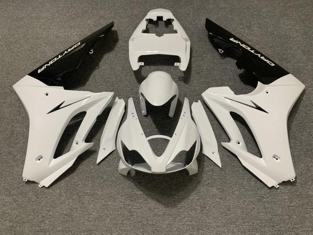 2006-2008 Gloss White and Black Triumph Daytona 675 Motorcycle Fairing