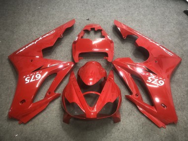 2006-2008 Red with White Decals Triumph Daytona 675 Motorcycle Fairing