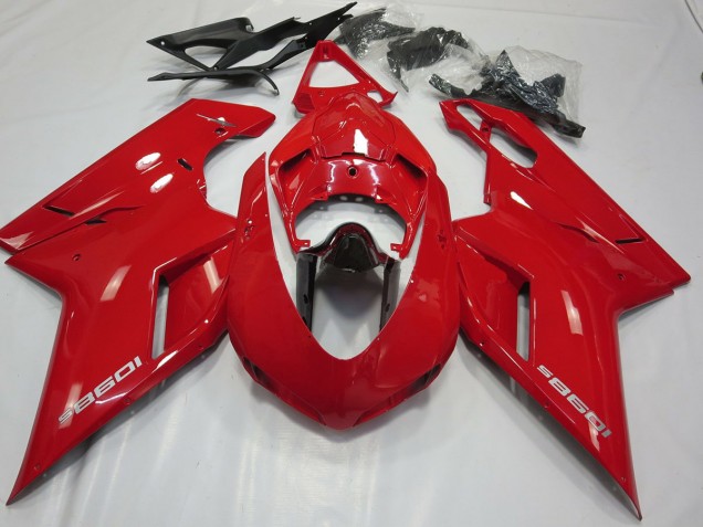 2007-2014 OEM Style Gloss Red Ducati Ducati 848 1098 1198 Motorcycle Fairing