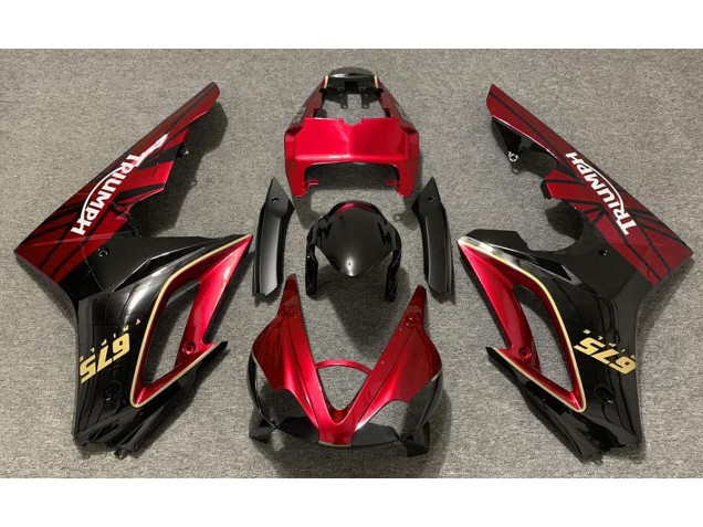 2009-2012 Gloss Red and Black Triumph Daytona 675 Motorcycle Fairing