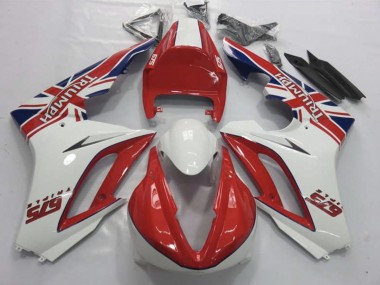 2009-2012 Red and White Triumph Daytona 675 Motorcycle Fairing