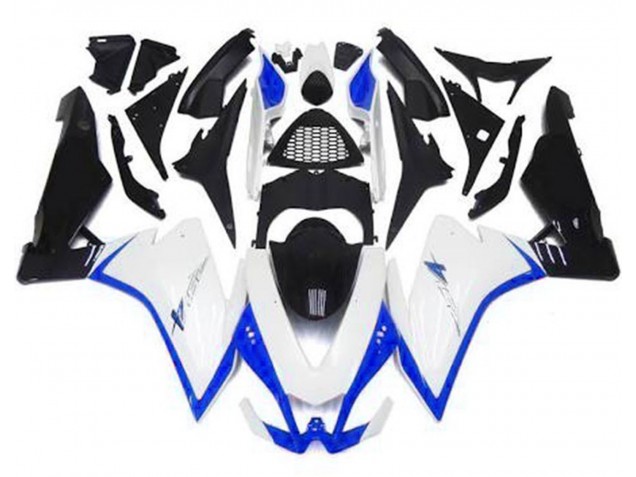 2010-2015 Gloss White & Blue Aprilia RSV4 1000 Motorcycle Fairing