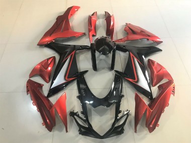 2011-2024 Gloss Black & Vibrant Orange Suzuki GSXR 600-750 Motorcycle Fairing